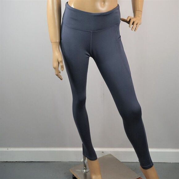 FitsT4 High Waisted Yoga Legging Gray Workout Pants Phone Pockets Womens Sz M - Picture 8 of 9